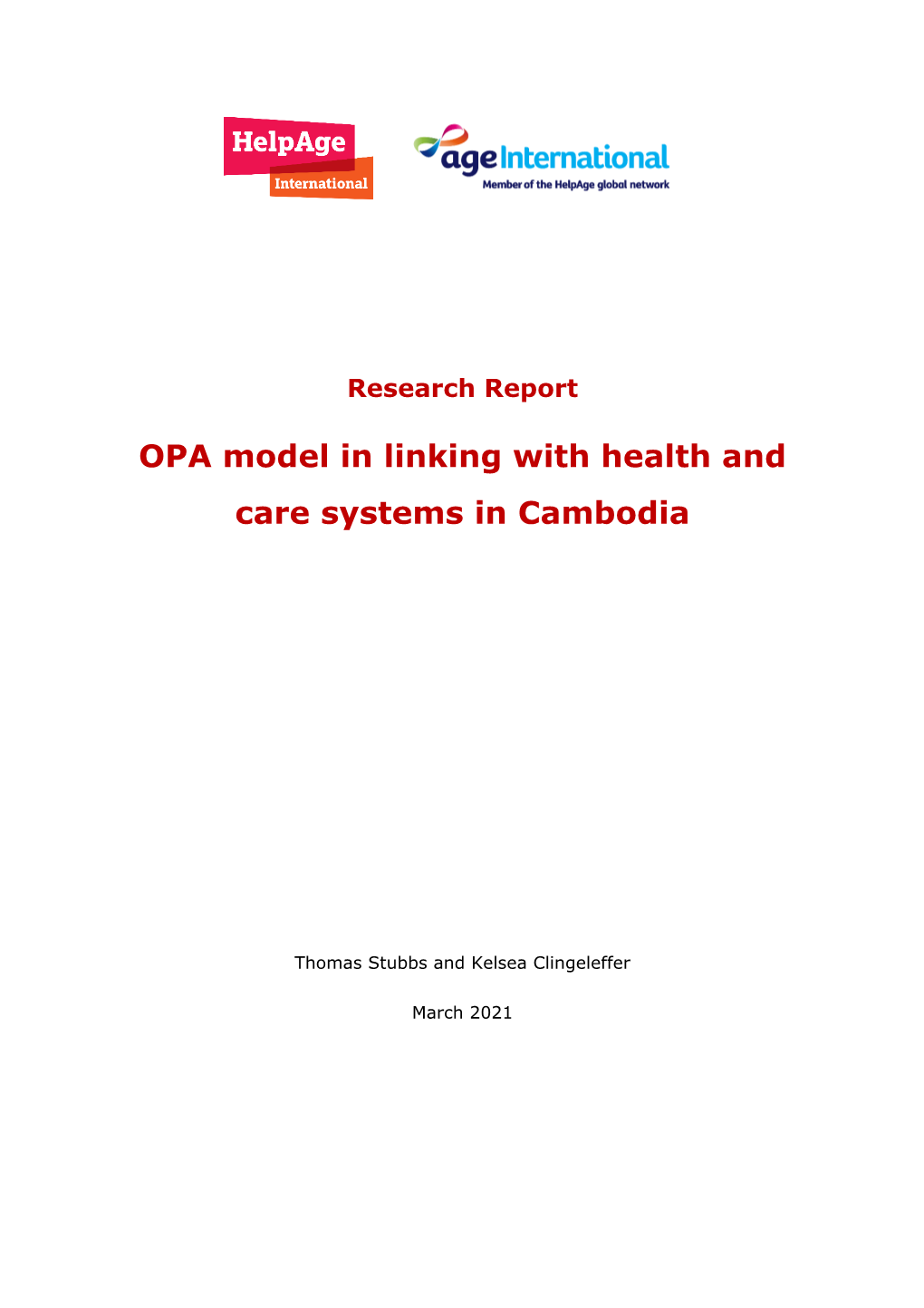 OPA Model in Linking with Health and Care Systems in Cambodia