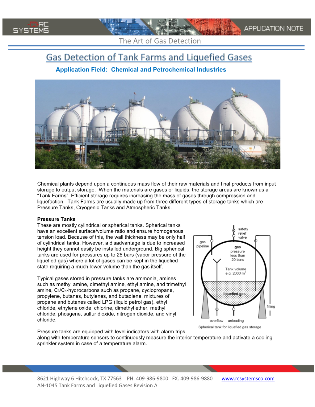 Gas Detection at Tank Farms