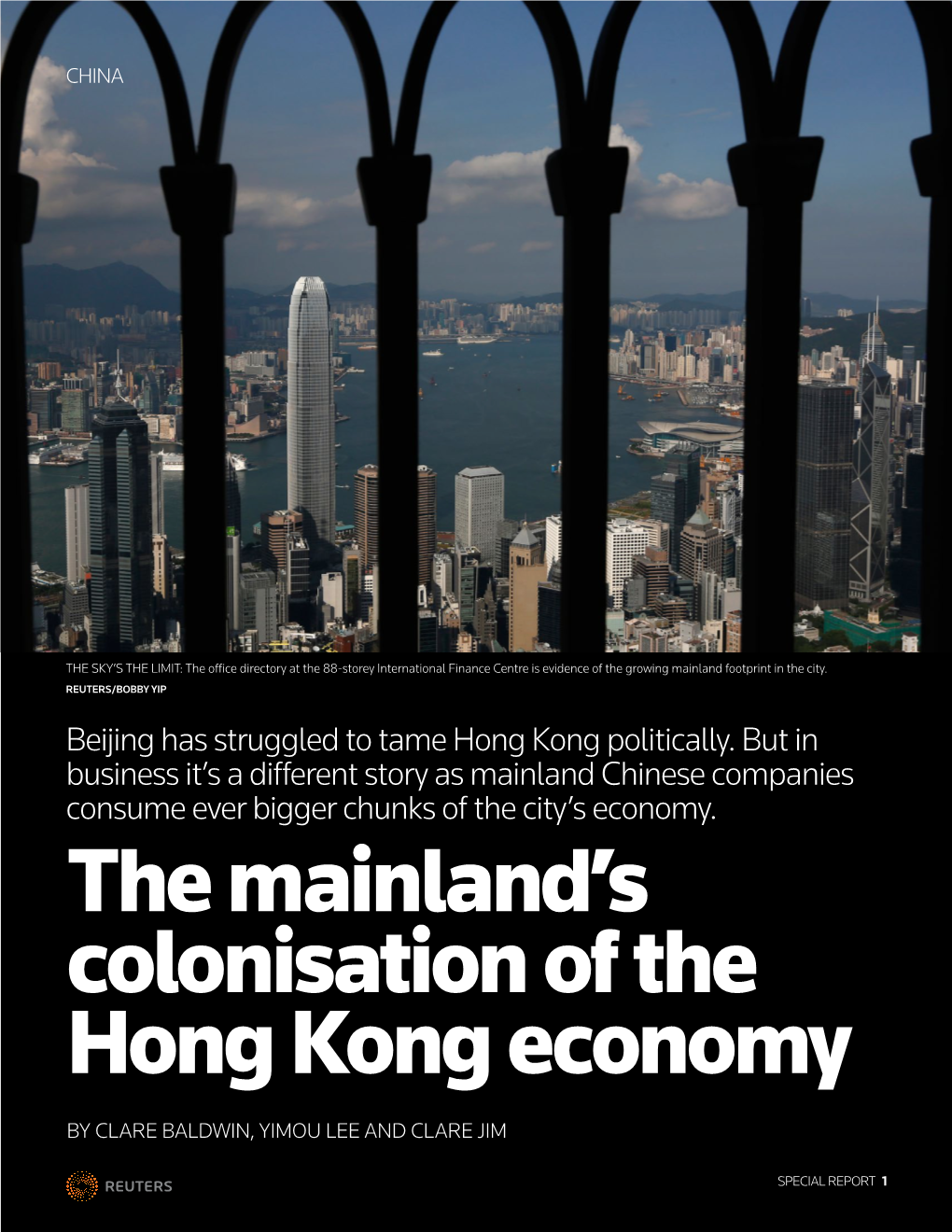 The Mainland's Colonisation of the Hong Kong Economy