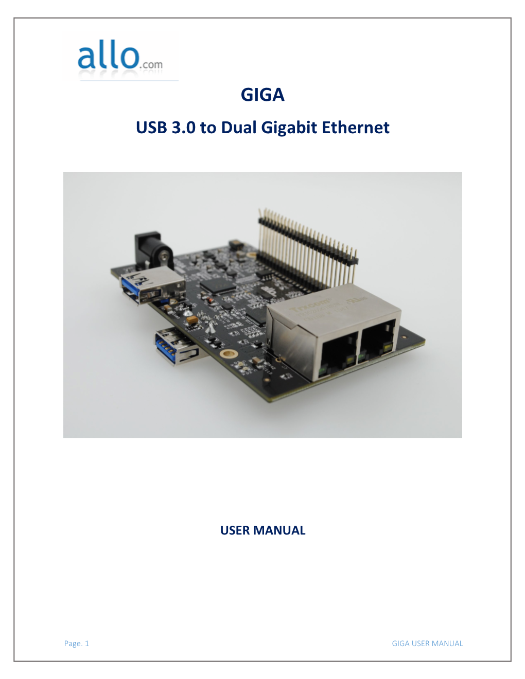 USB 3.0 to Dual Gigabit Ethernet