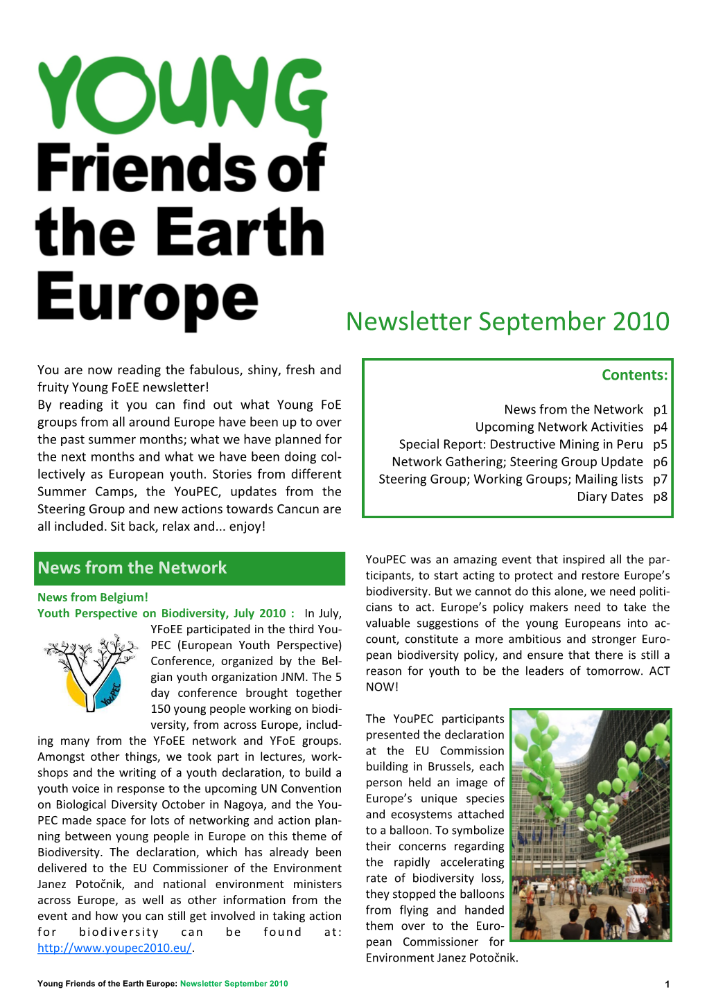 Newsletter September 2010