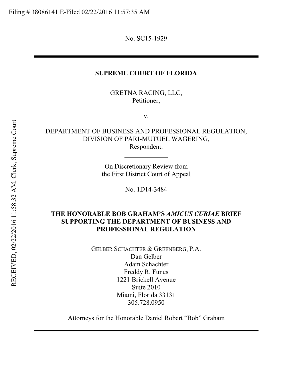 No. SC15-1929 SUPREME COURT of FLORIDA
