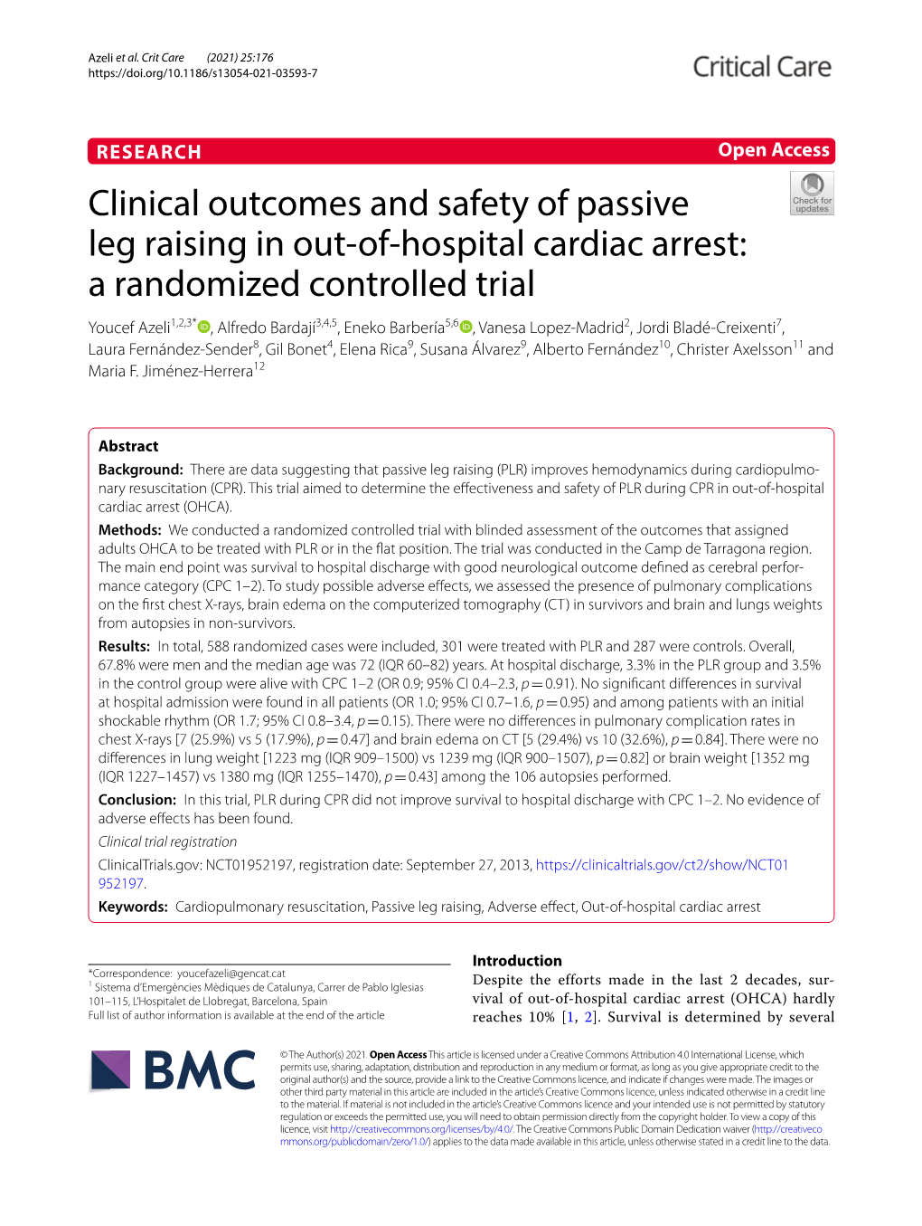 Clinical Outcomes and Safety of Passive Leg Raising in Out-Of