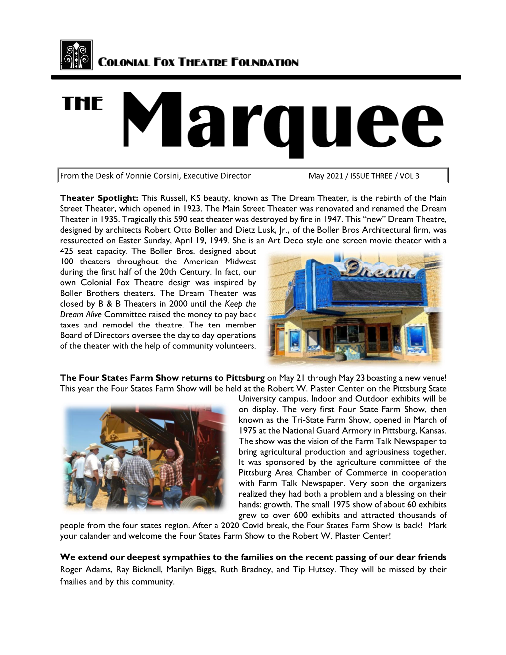 This Russell, KS Beauty, Known As the Dream Theater, Is the Rebirth of the Main Street Theater, Which Opened in 1923