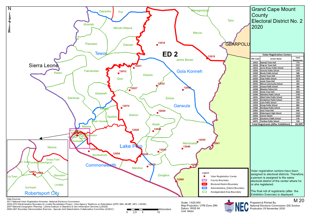 Grand Cape Mount County Electoral District No. 2 2020 Sierra Leone