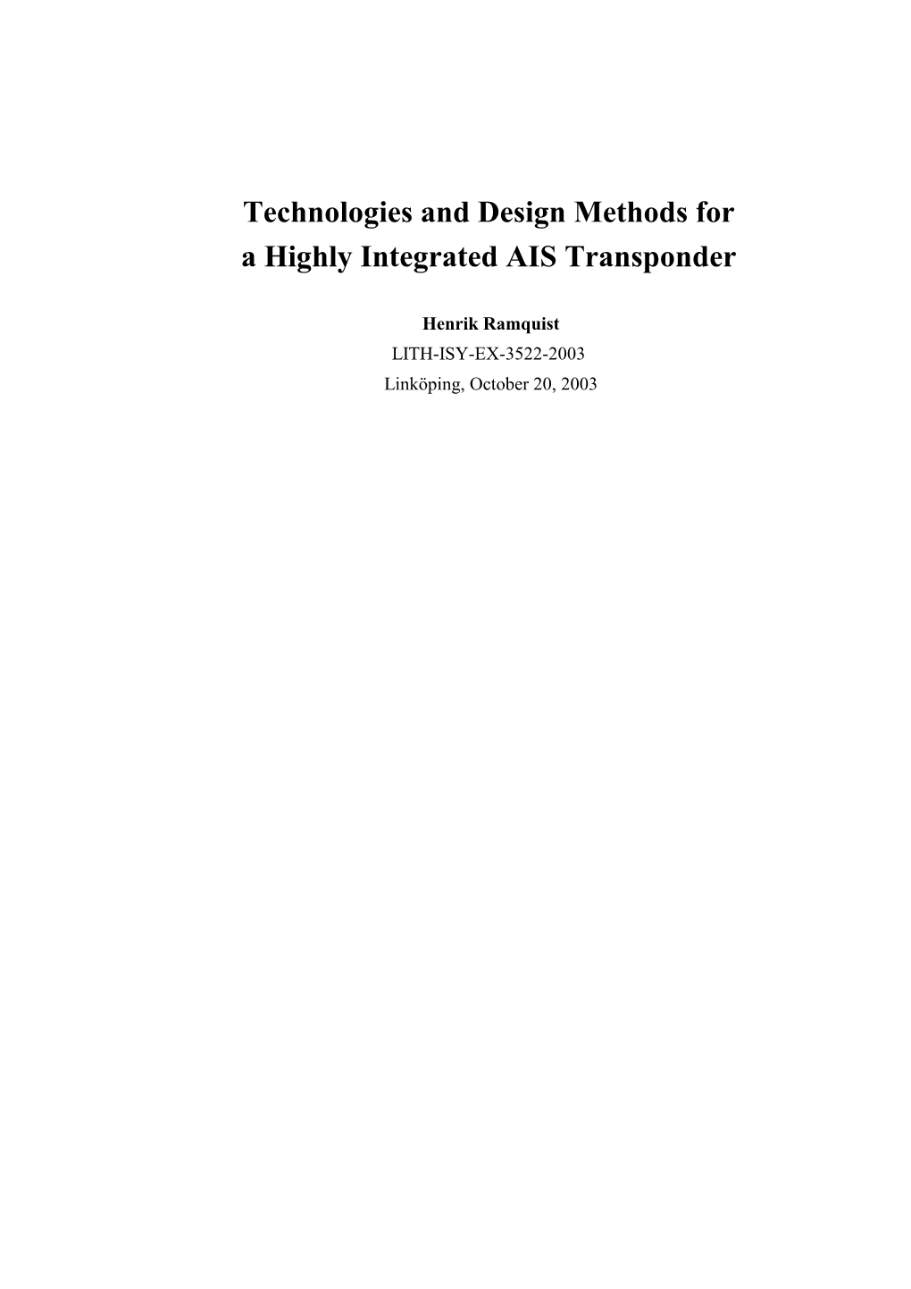 Copy of Technologies and Design Methods for a Highly Integ–