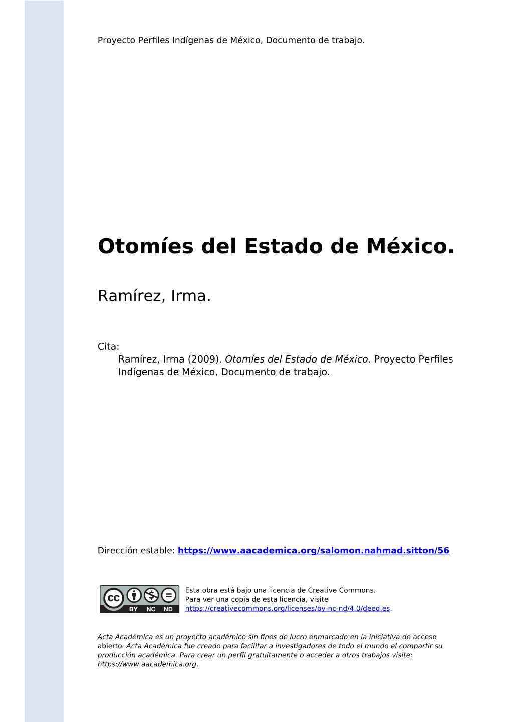 Otomíes Del Estado De México