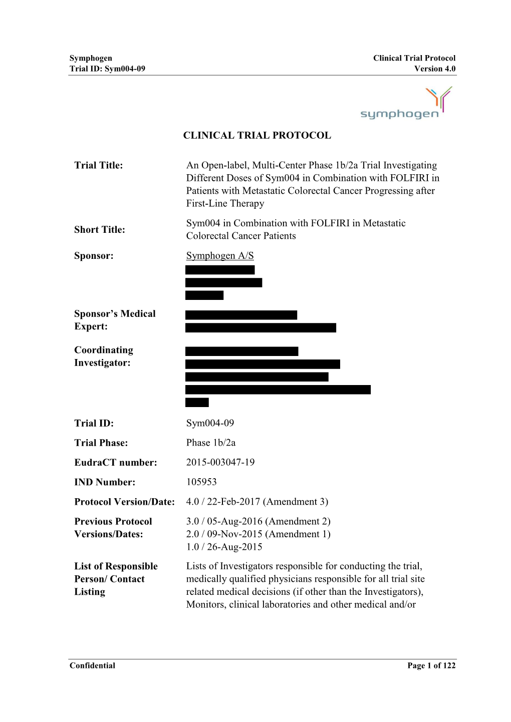 CLINICAL TRIAL PROTOCOL Trial Title