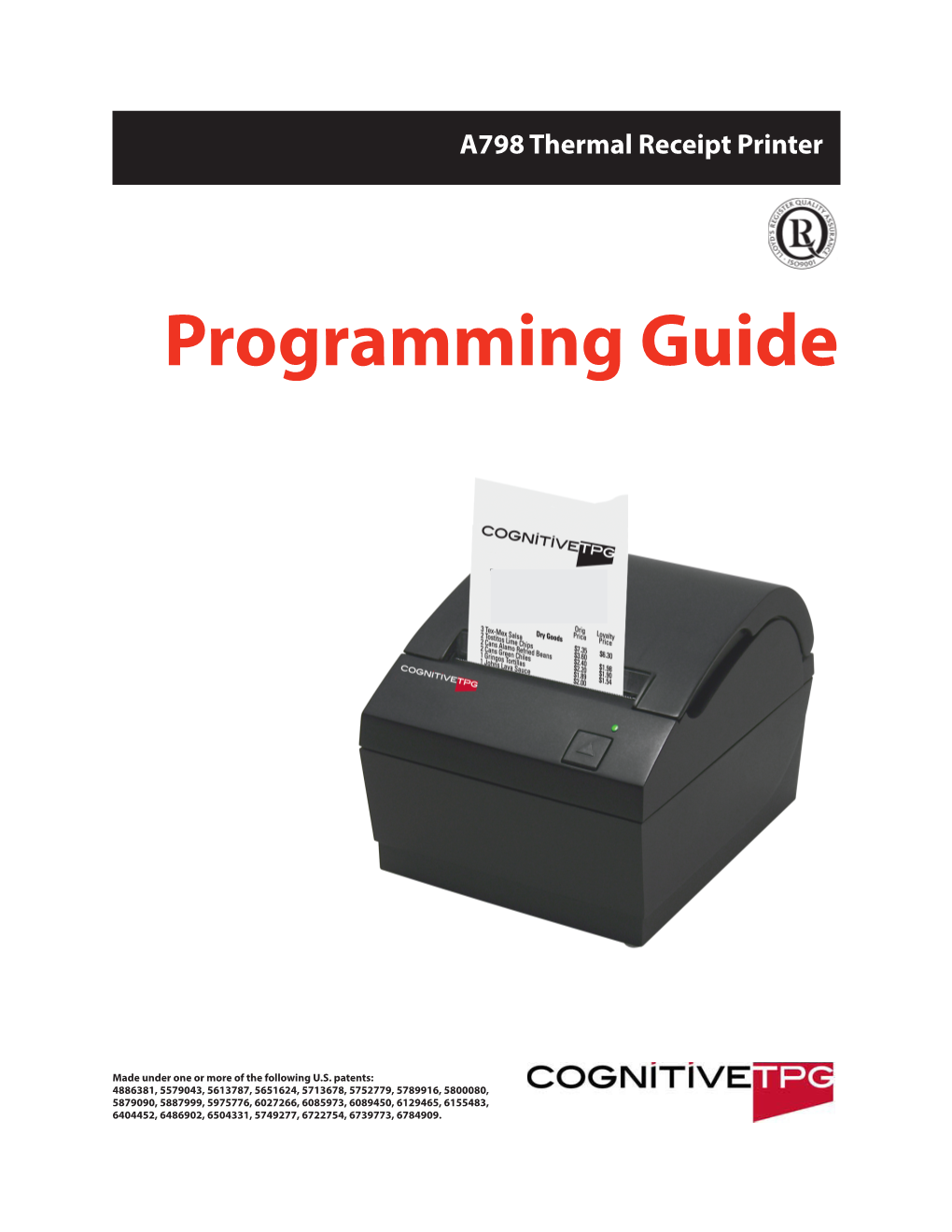 A798 Programming Guide 3 Contents