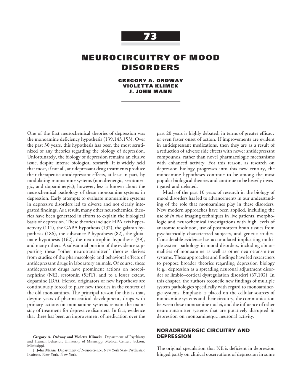 Neurocircuitry of Mood Disorders (PDF)