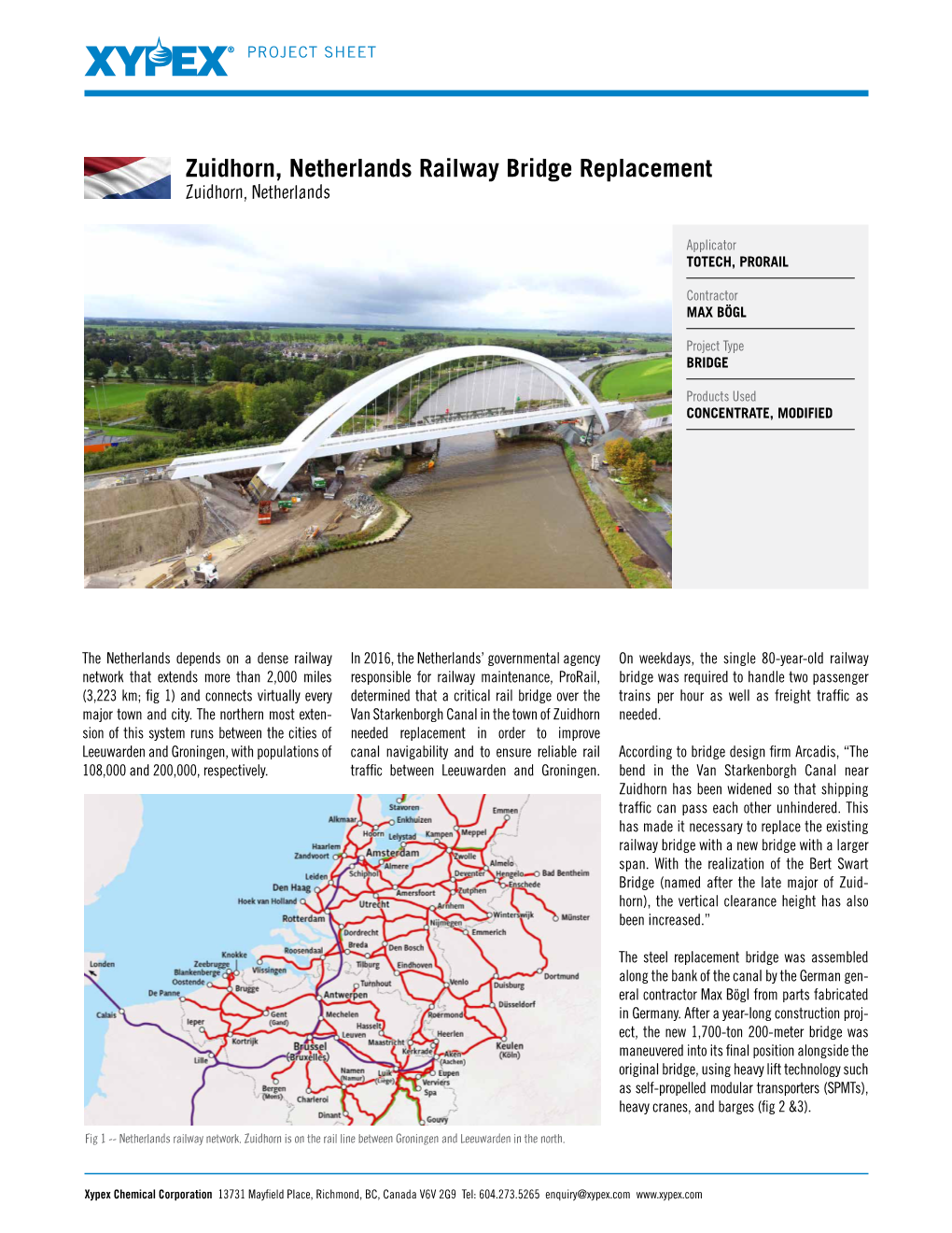 Zuidhorn, Netherlands Railway Bridge Replacement Zuidhorn, Netherlands