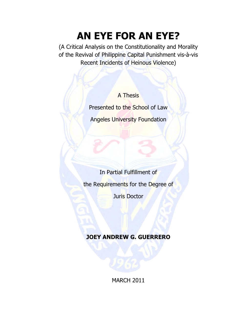 AUF Law Thesis