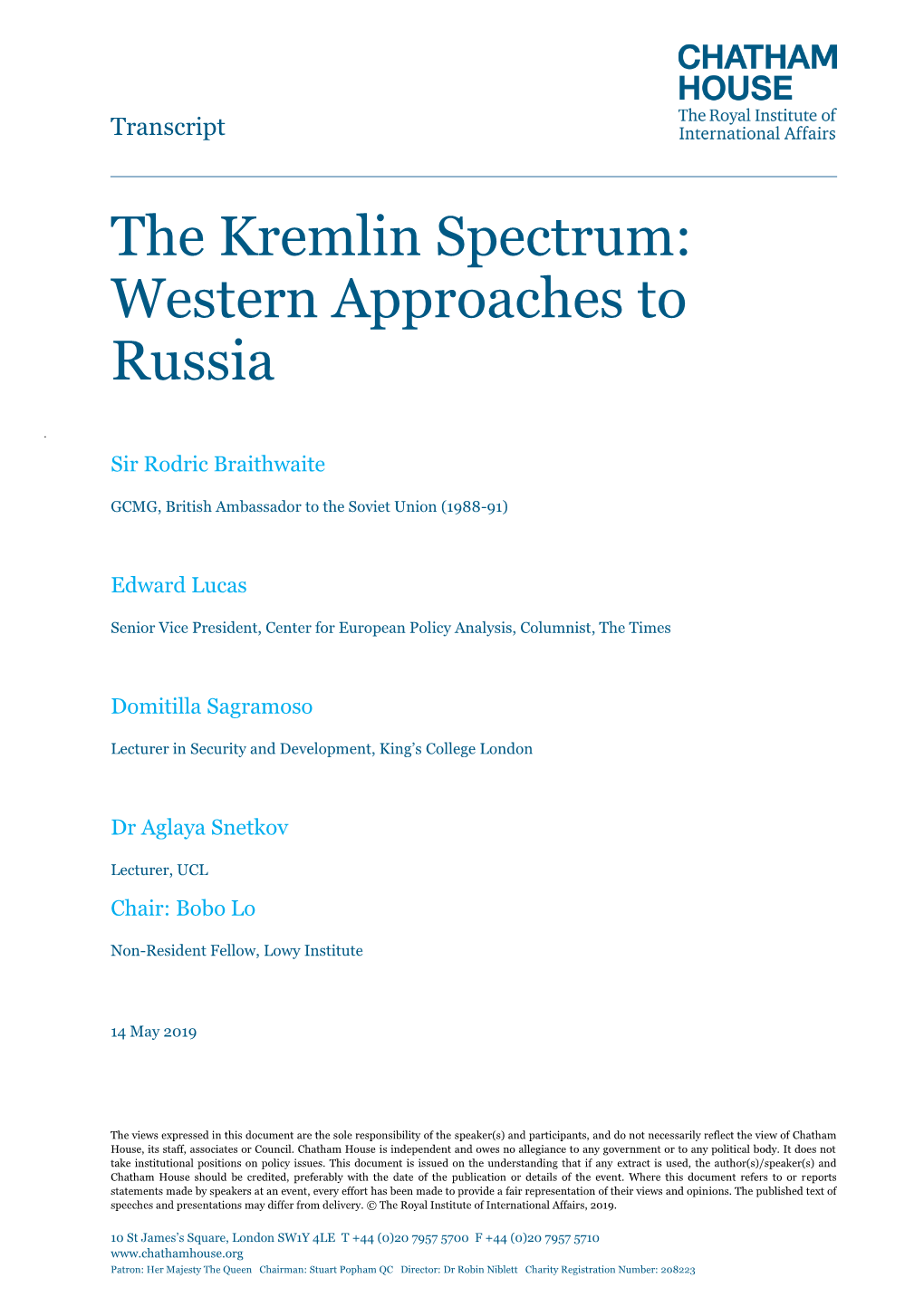 The Kremlin Spectrum: Western Approaches to Russia