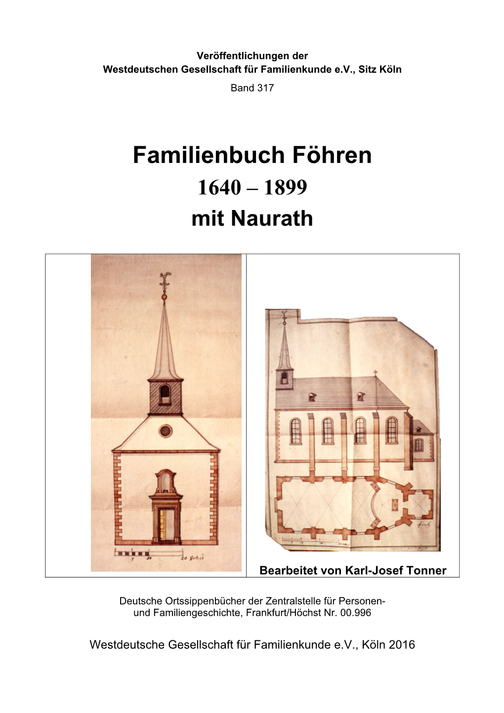 Familienbuch Föhren 1640-1899 Mit Naurath