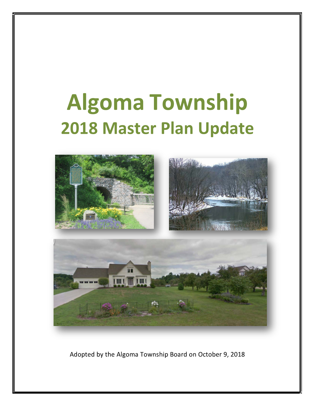 2018 Township Master Plan Update W/Cellular Towers MP Report