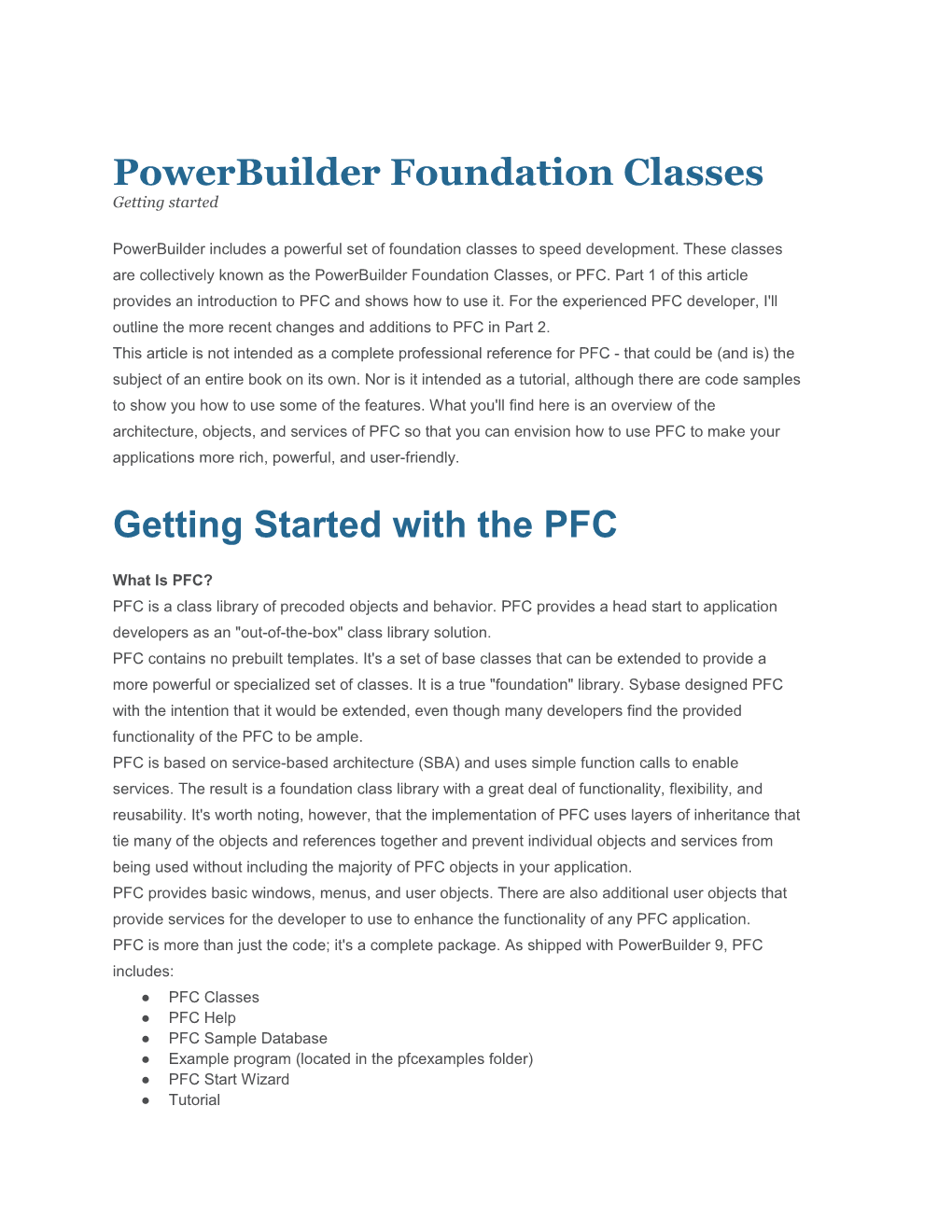 Powerbuilder PFC Tutorial