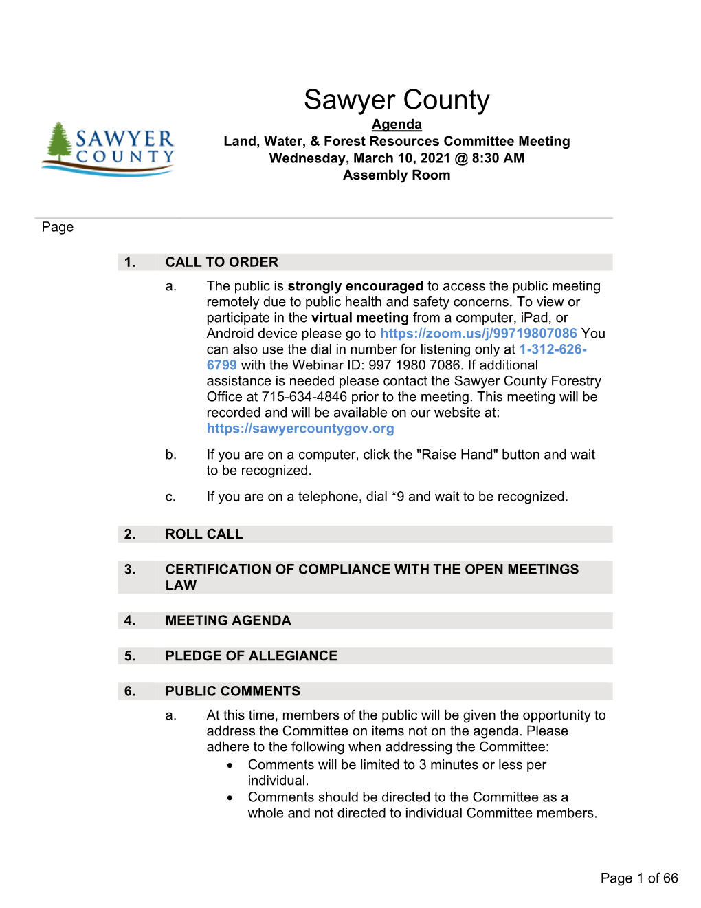 Land, Water, & Forest Resources Committee