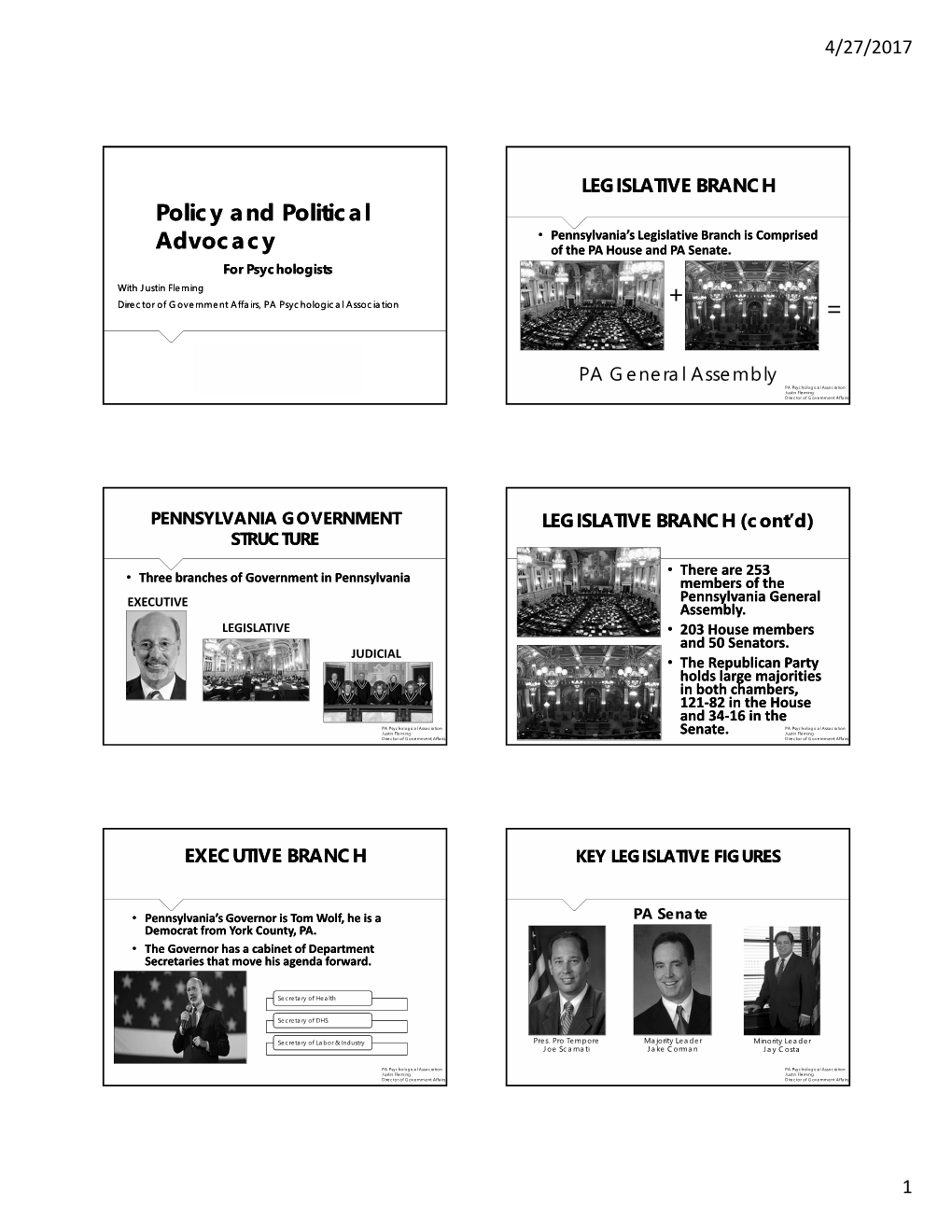 Policy and Political Advocacy Policy and Political Advocacy