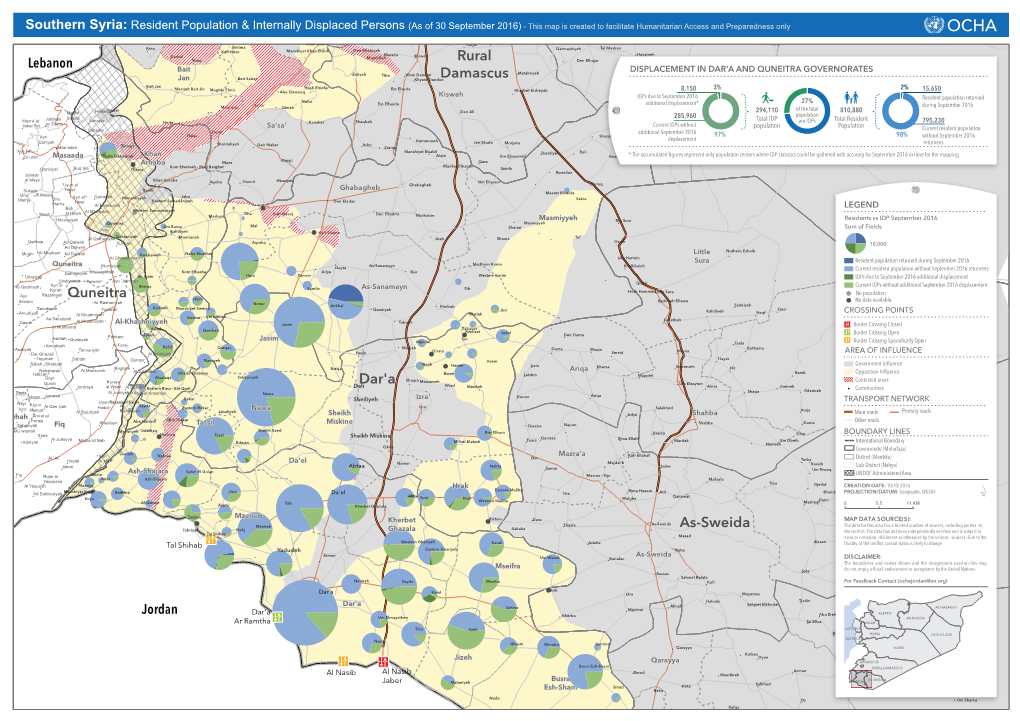 POP 01 OJ Southern Syria Population and Idps July 2016 A3 160809