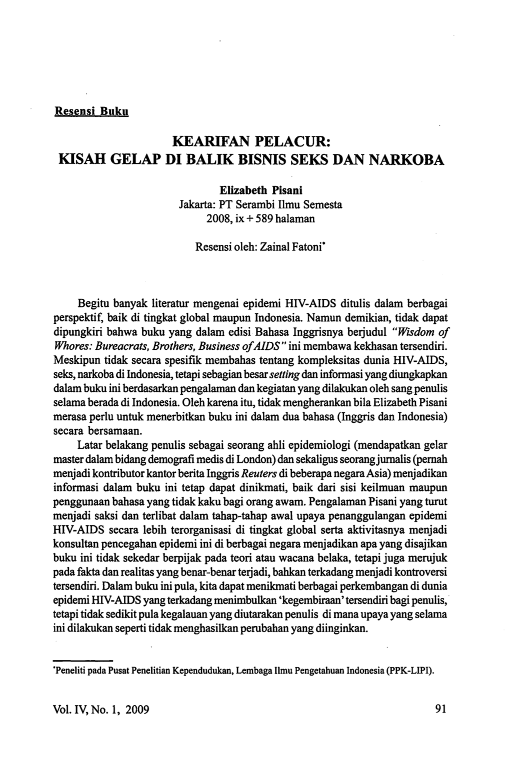 Kearifan Pelacur: Kisah Gelap Di Balik Bisnis Seks Dan Narkoba