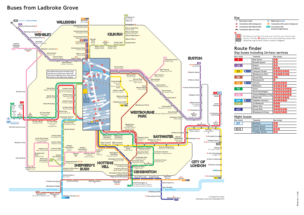 Buses from Ladbroke Grove