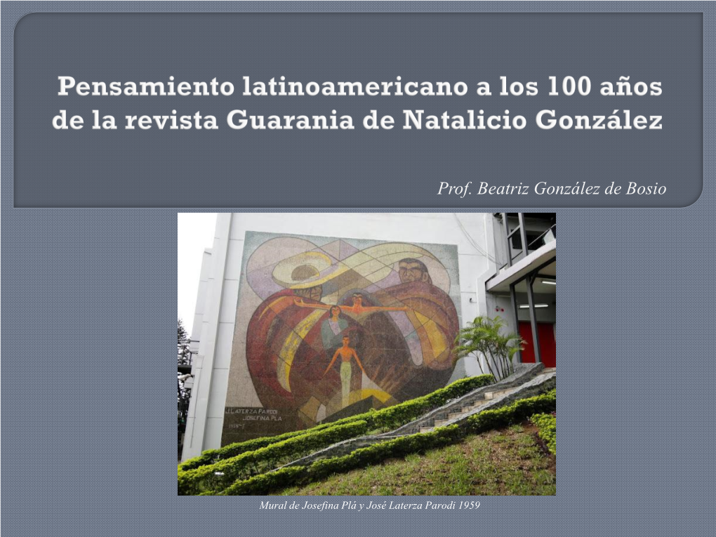 Natalicio González Se Enmarca En El Proyecto IDENTITARIO