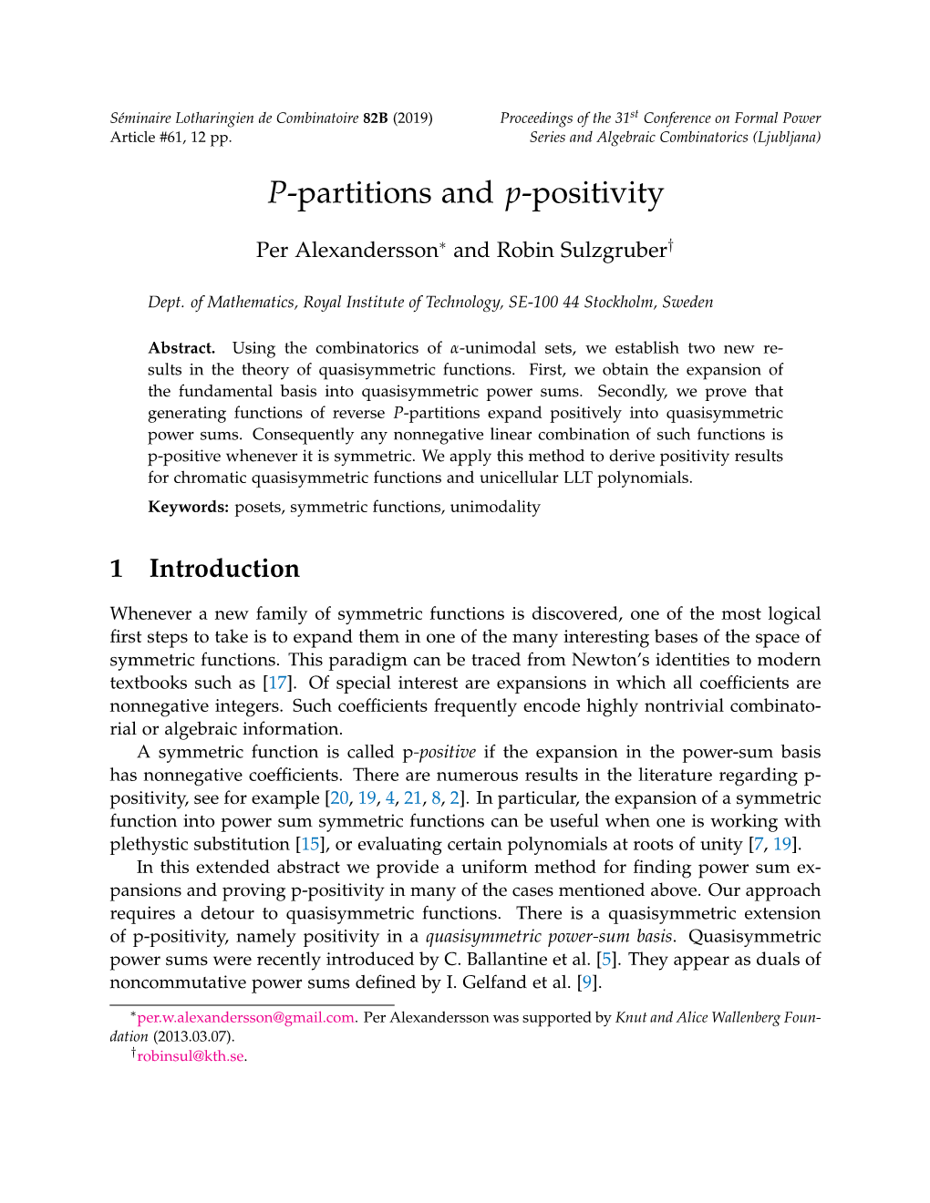 P-Partitions and P-Positivity