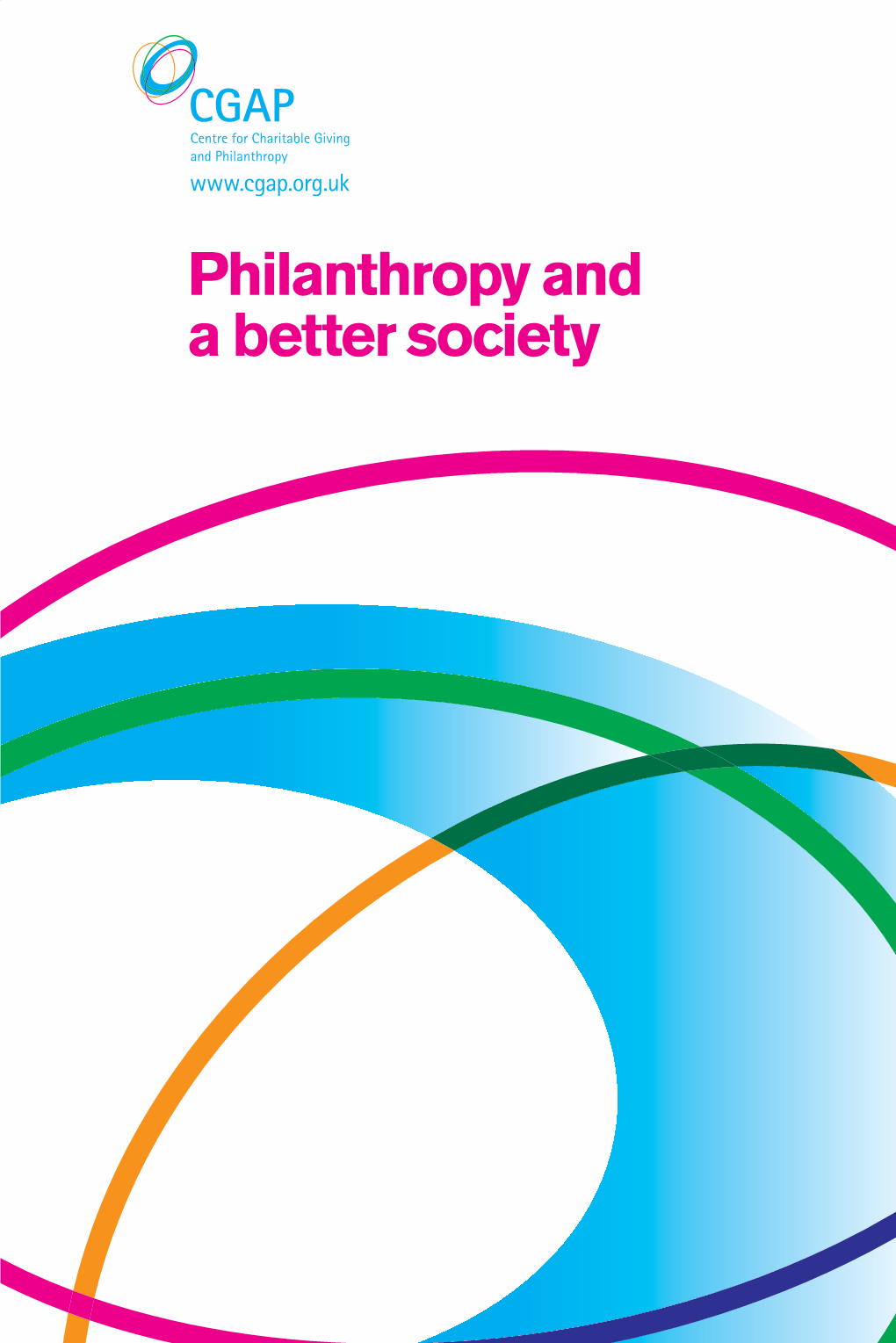 Philanthropy and a Better Society