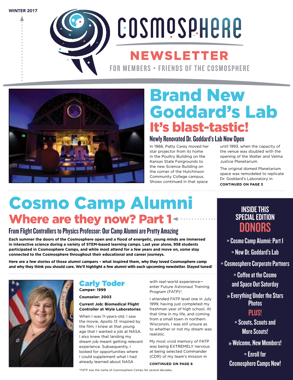 Brand New Goddard's Lab Cosmo Camp Alumni