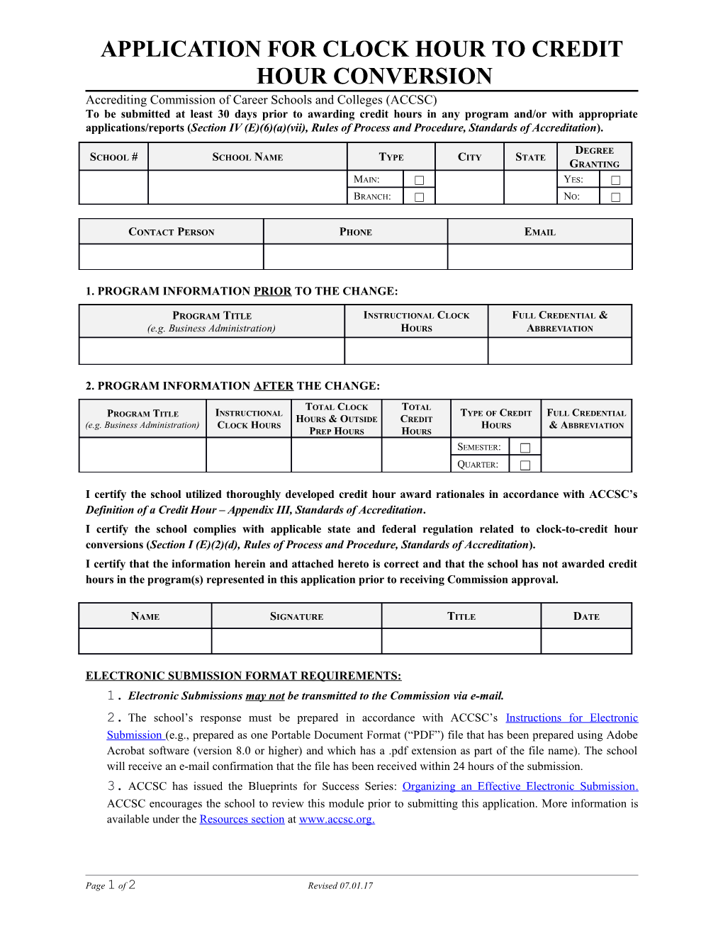 Clock Hour to Credit Hour Application s1