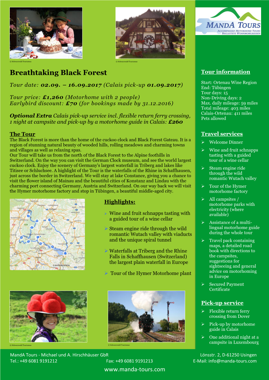 Breathtaking Black Forest Tour Information