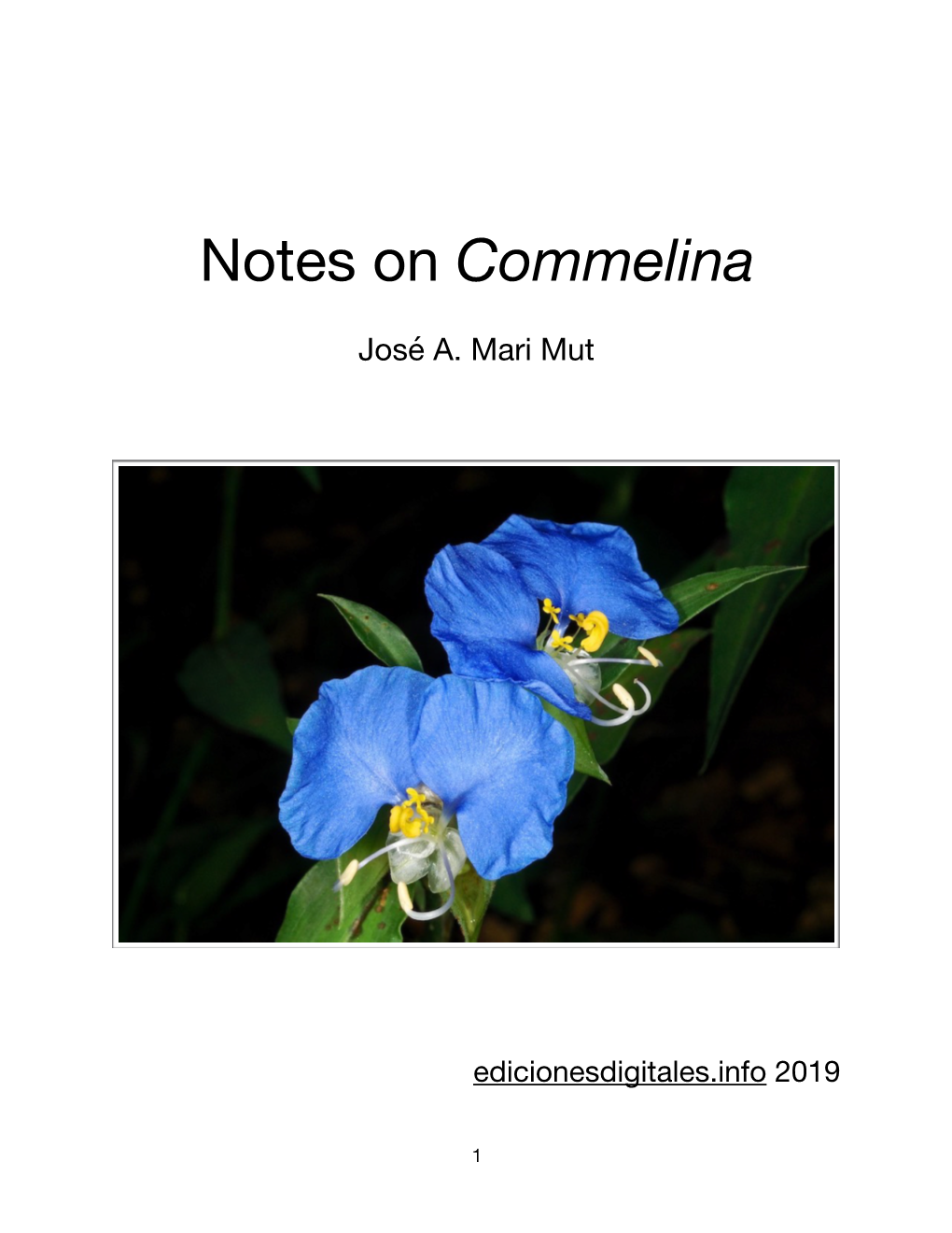 Notes on Commelina