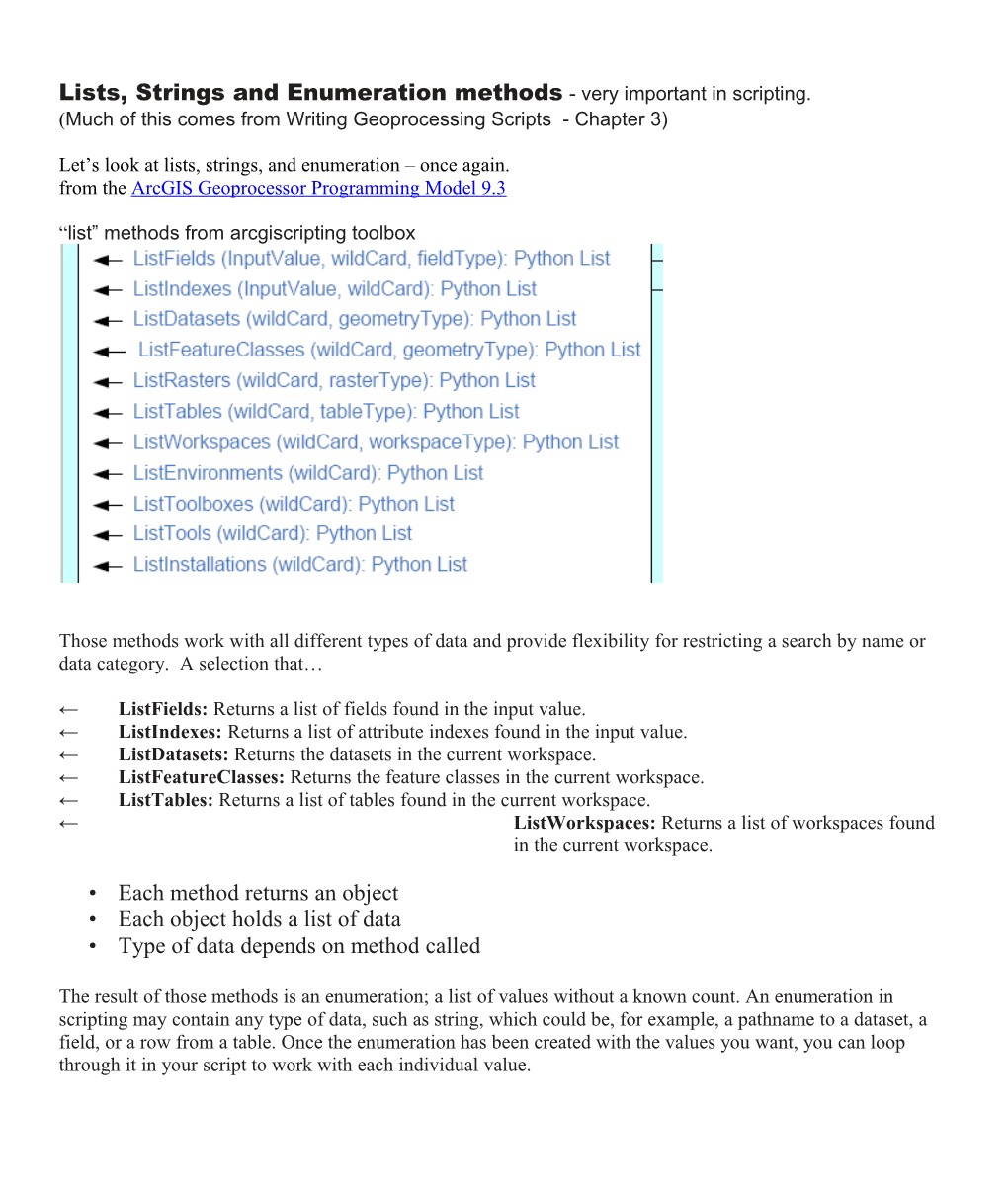 Writing Geoprocessing Scrpts