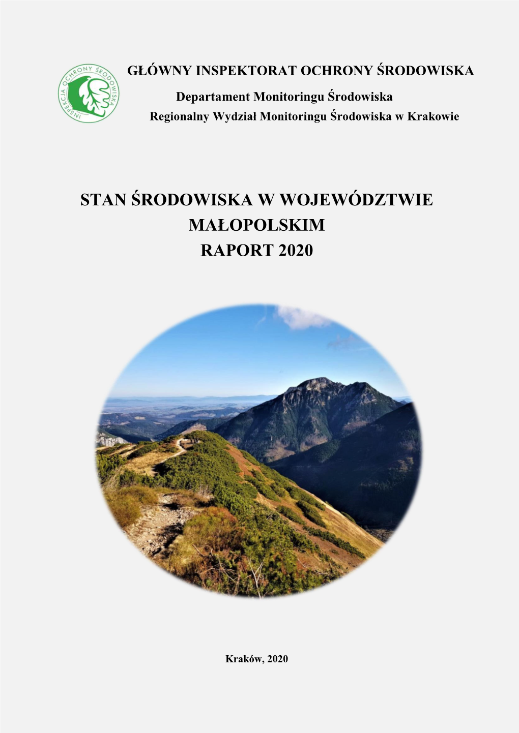 Stan Środowiska W Województwie Małopolskim Raport 2020