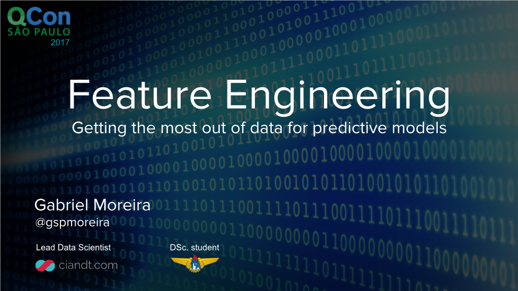 Feature Engineering Getting the Most out of Data for Predictive Models