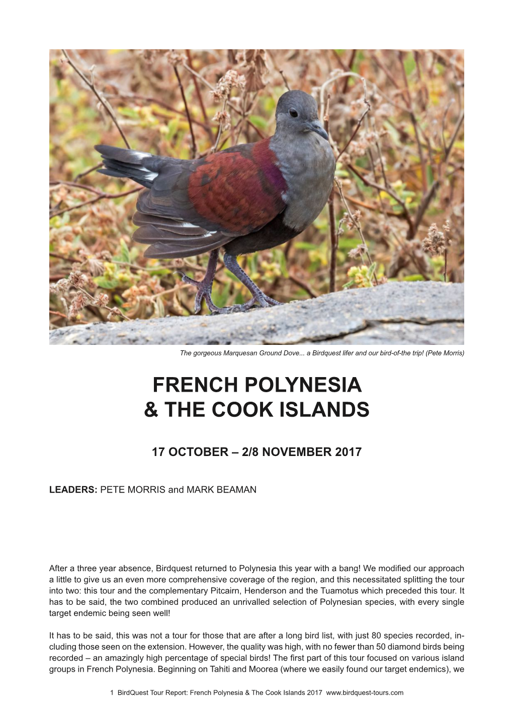 French Polynesia & the Cook Islands