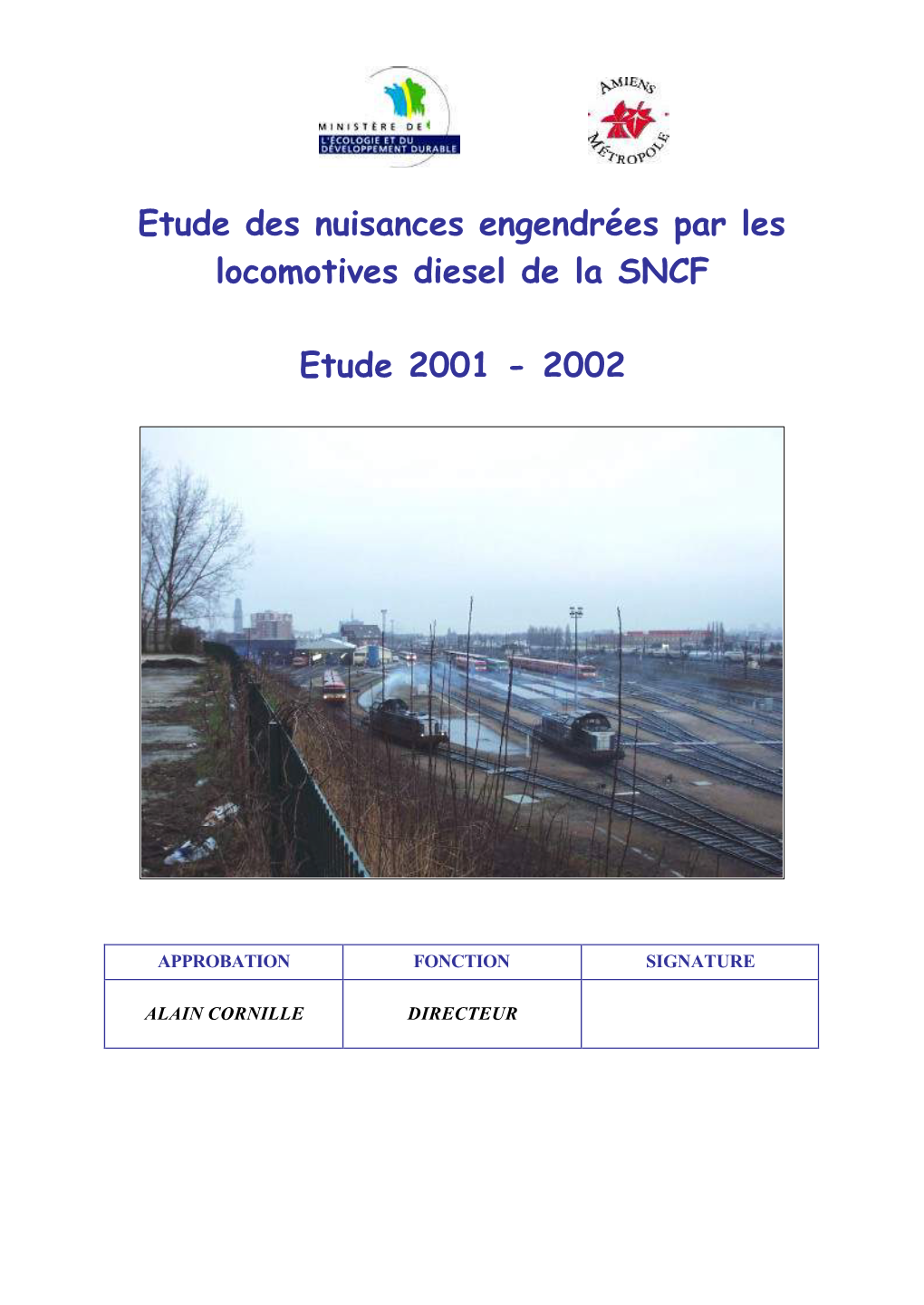 Etude Des Nuisances Engendrées Par Les Locomotives Diesel De La SNCF