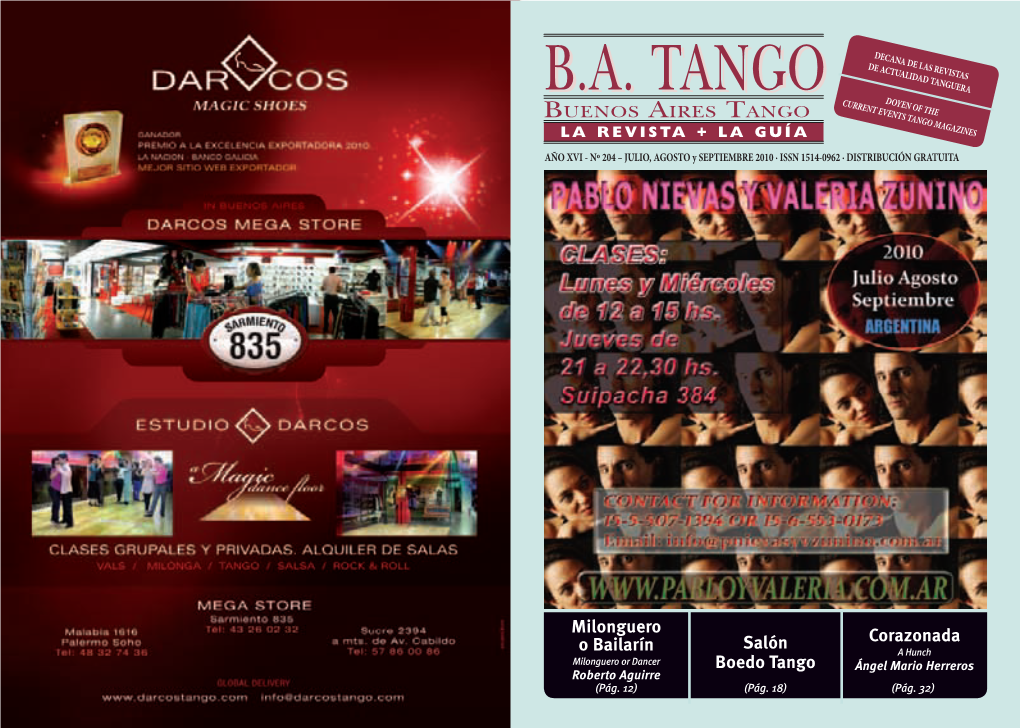 Salón Boedo Tango Milonguero O Bailarín Corazonada