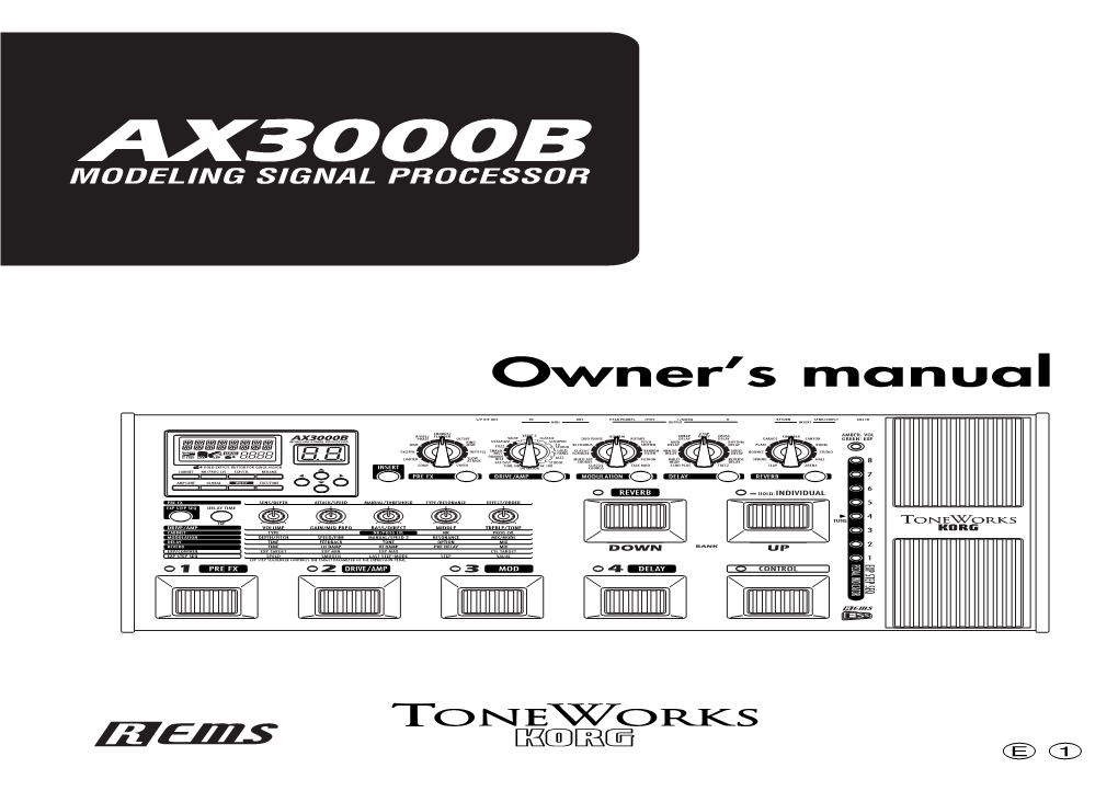 AX3000B Owner's Manual