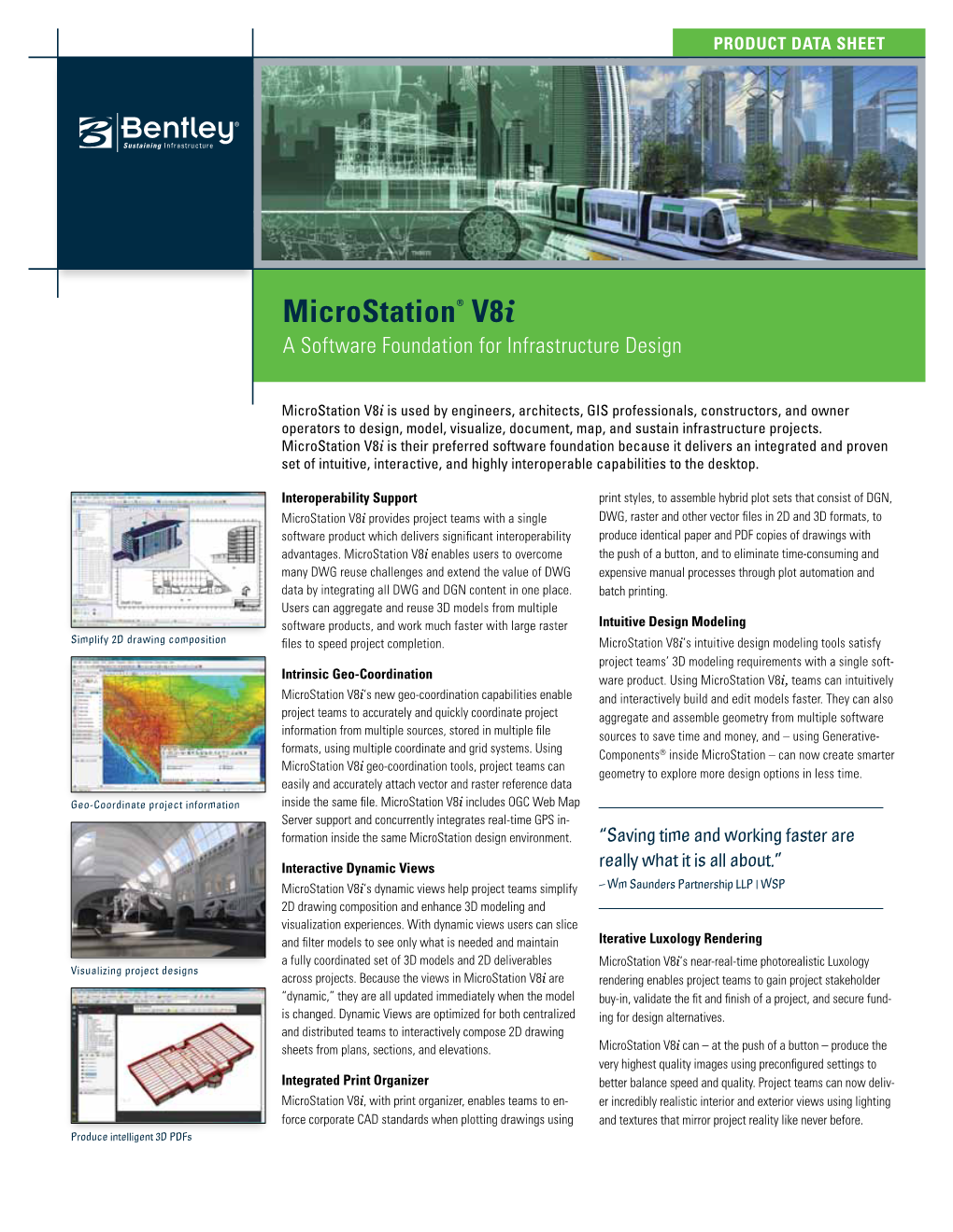 Microstation® V8i a Software Foundation for Infrastructure Design