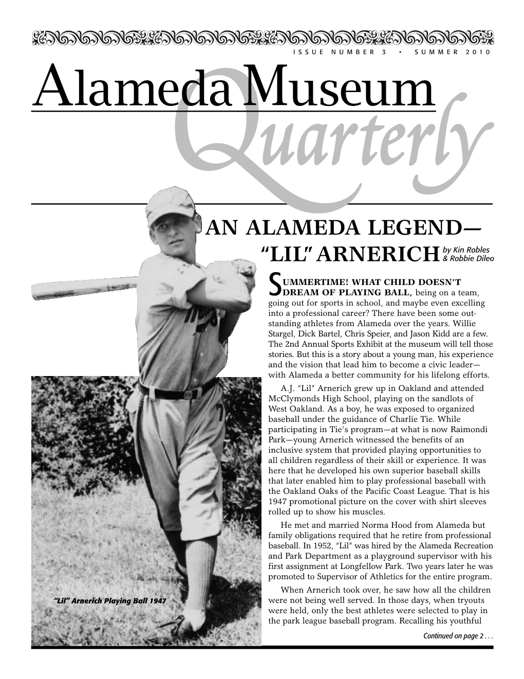 An Alameda Legend— “Lil” Arnerichby Kin Robles