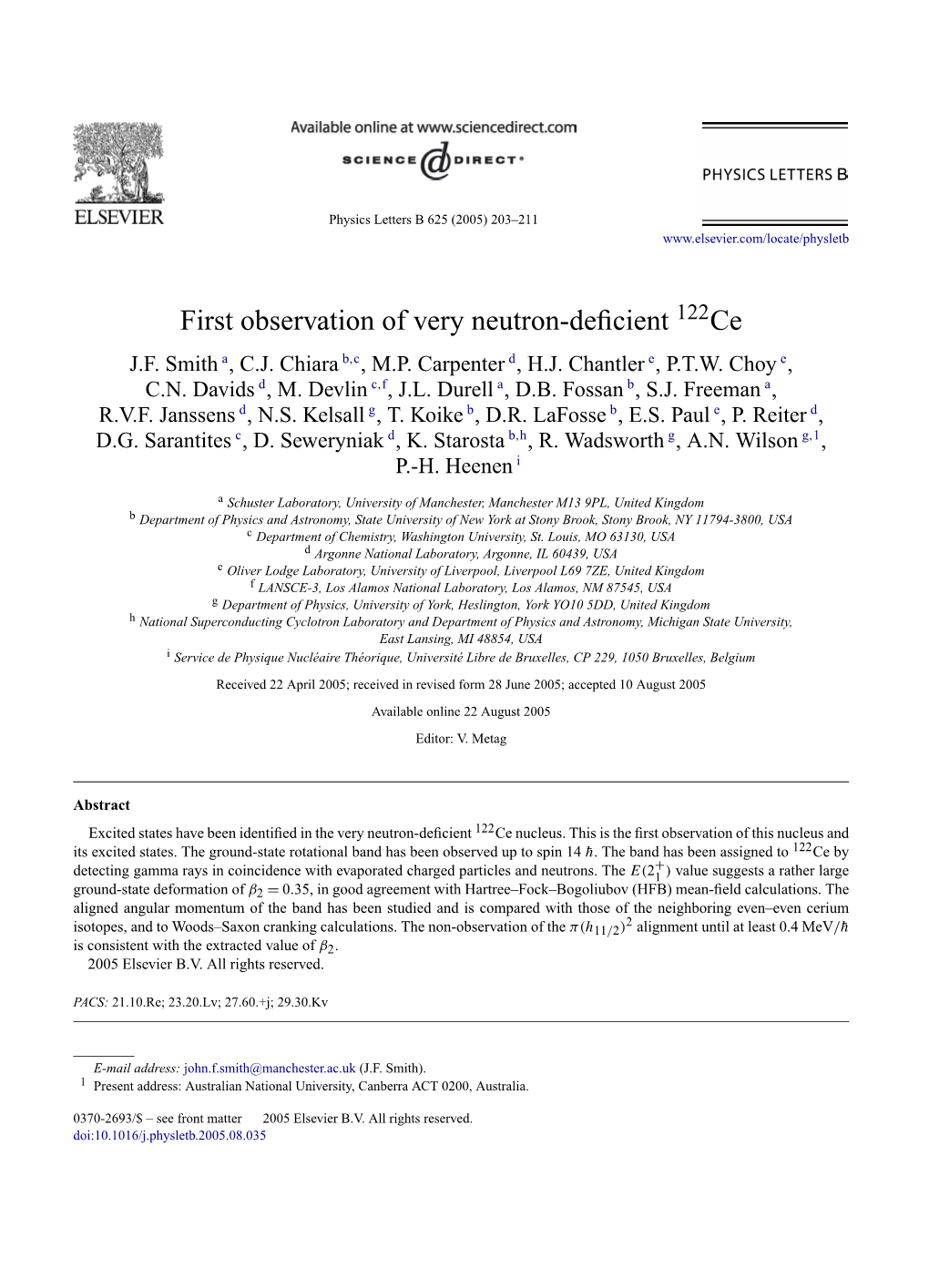 First Observation of Very Neutron-Deficient Ce