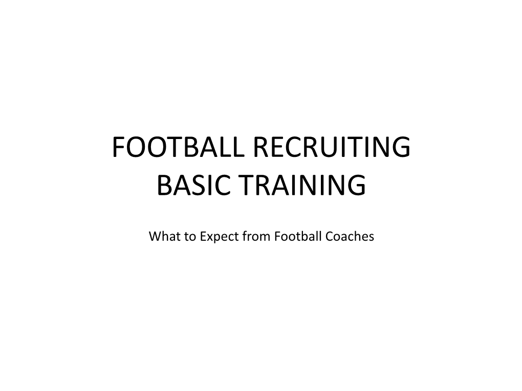 Recruiting Basic Training