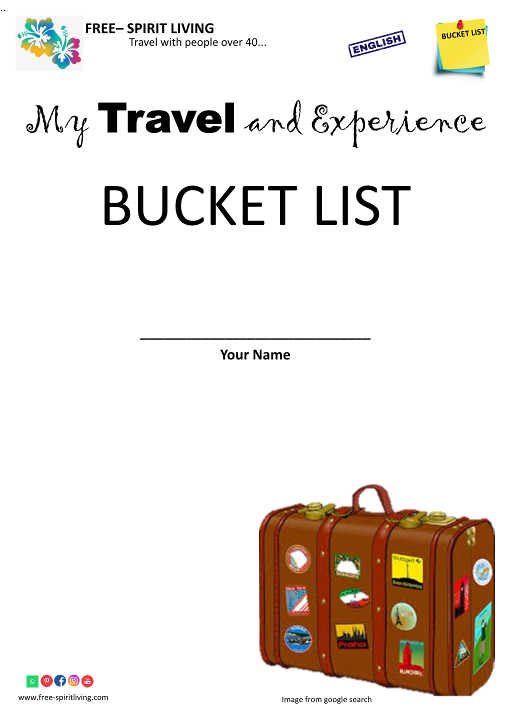 My Travel and Experience BUCKET LIST