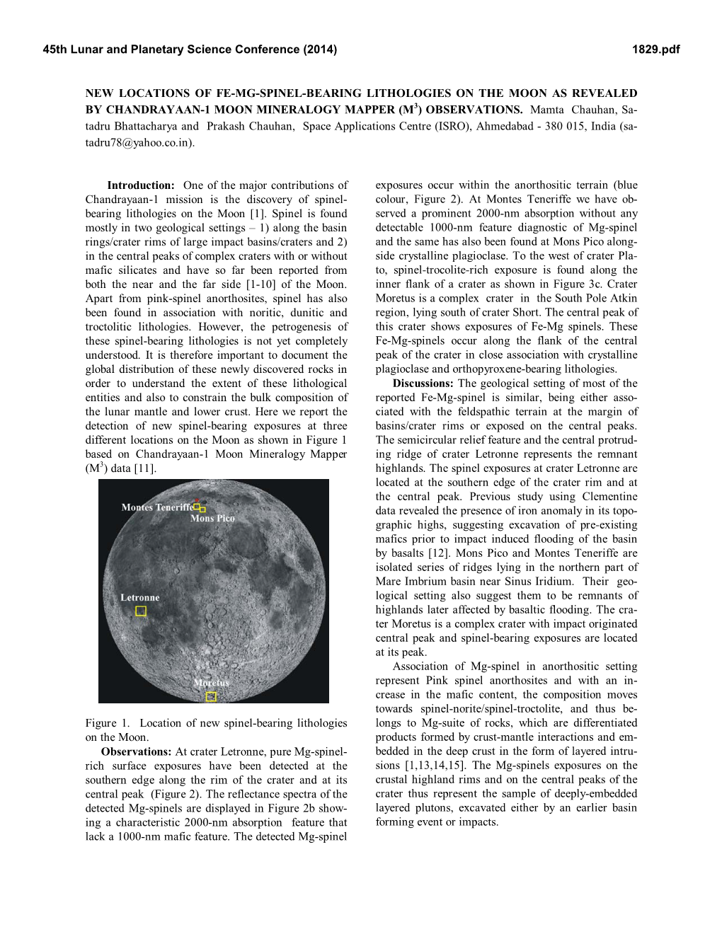 New Locations of Fe-Mg-Spinel-Bearing Lithologies on the Moon As Revealed by Chandrayaan-1 Moon Mineralogy Mapper (M3) Observations