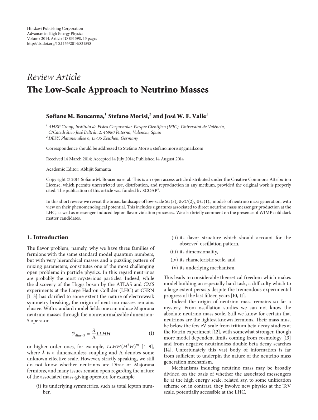 The Low-Scale Approach to Neutrino Masses