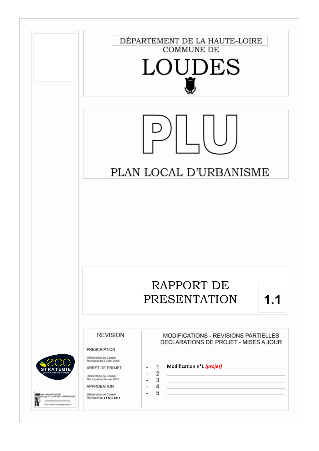 Rapport De Presentation 1.1