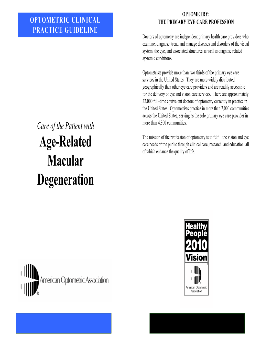 Age-Related Macular Degeneration (Clinical Practice Guideline 6)