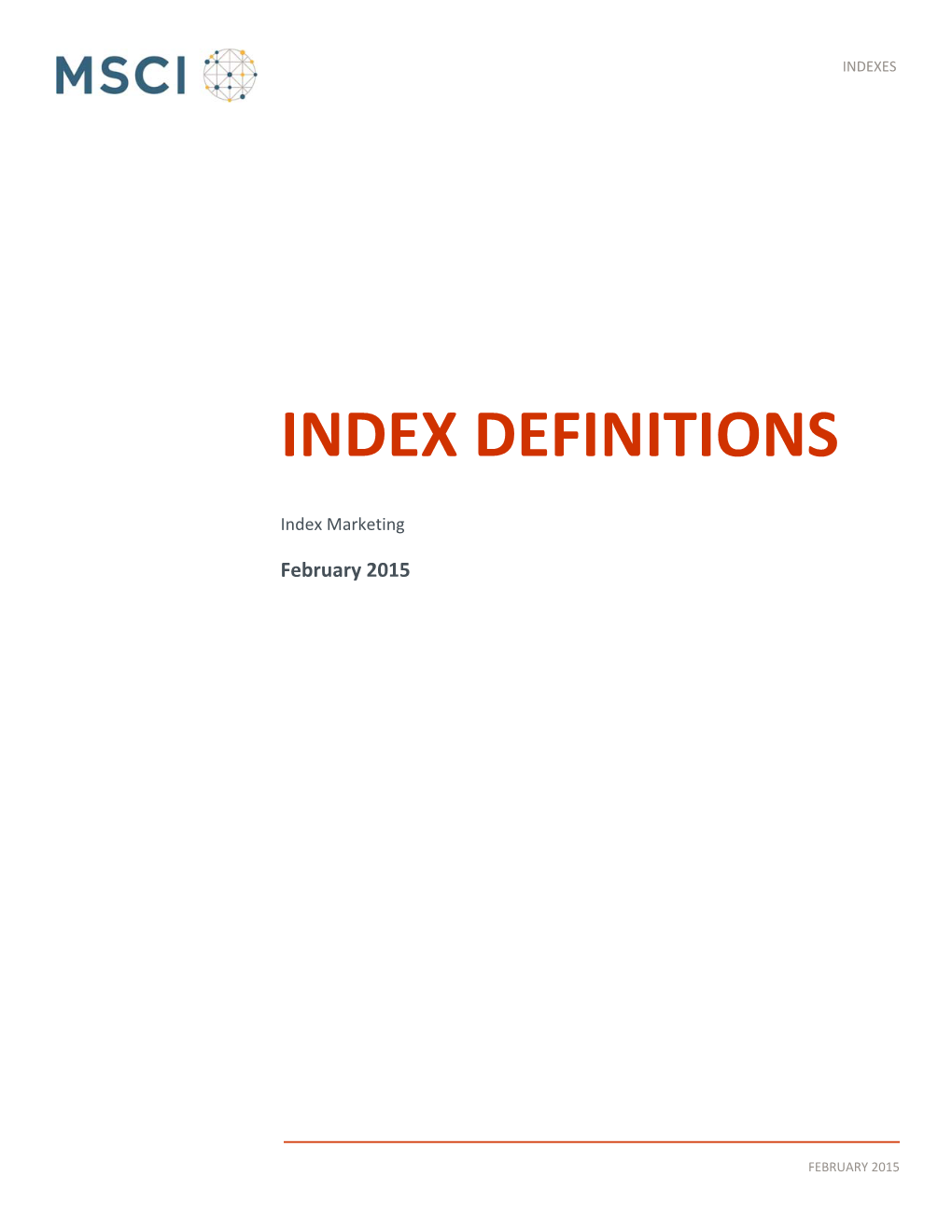Index Definitions