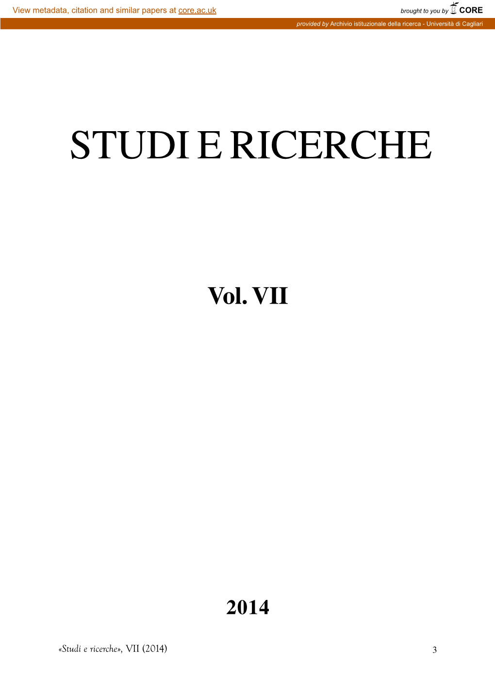 Studi E Ricerche